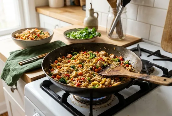 Arroz frito estilo chaufa